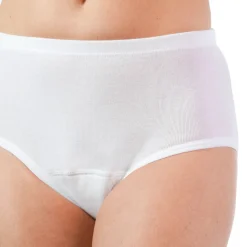 Inkontinenzhosen|Die moderne Hausfrau Hygiene-Damenslip, leicht/mittel weiß