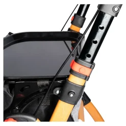 Rollatoren|Die moderne Hausfrau Indoor-Rollator in Holz-Optik mit Tasche und Tablett - AT51040 schwarz/braun