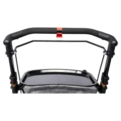 Rollatoren|Die moderne Hausfrau Indoor-Rollator in Holz-Optik mit Tasche und Tablett - AT51040 schwarz/braun