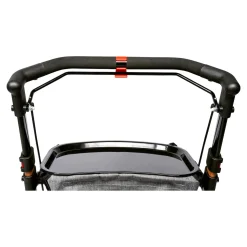 Rollatoren|Die moderne Hausfrau Indoor-Rollator in Holz-Optik mit Tasche und Tablett - AT51040 schwarz/braun