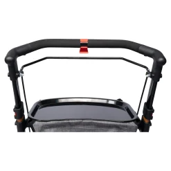 Rollatoren|Die moderne Hausfrau Indoor-Rollator in Holz-Optik mit Tasche und Tablett - AT51040 weiß/braun