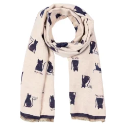 Schals & Handschuhe|Tierfreunde|Die moderne Hausfrau Jacquardschal „Katzenwelt“