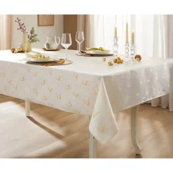 Weihnachtsdekoration·Weihnachtstischdecken|Tischdecken & -Läufer·Tischdecken|Die moderne Hausfrau Jacquard-Tafeldecke „Rentierzauber“, 220x160 xm