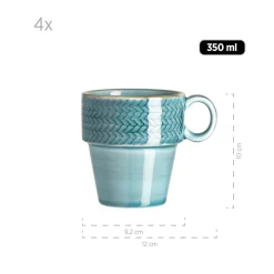 Gläser & Becher|Die moderne Hausfrau Kaffeebecher-Set, Porzellan Prospero