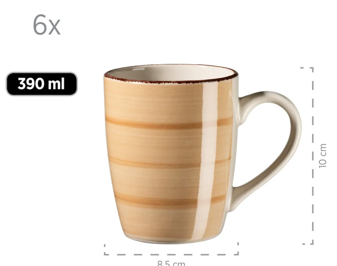 Gläser & Becher|Die moderne Hausfrau Kaffeebecher-Set, Steingut LUMACA Olivgrün