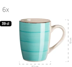 Gläser & Becher|Die moderne Hausfrau Kaffeebecher-Set, Steingut LUMACA Laguna