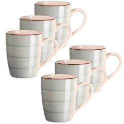 Gläser & Becher|Die moderne Hausfrau Kaffeebecher-Set, Steingut LUMACA Grau