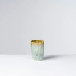 Gläser & Becher|Die moderne Hausfrau Kaffeebecher-Set, Steinzeug Flussufer blau, grün, braun