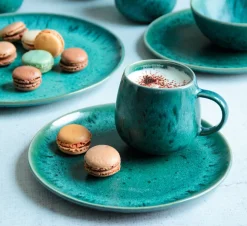 Gläser & Becher|Die moderne Hausfrau Kaffeebecher-Set, Steinzeug Carellia Blau