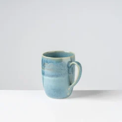 Gläser & Becher|Die moderne Hausfrau Kaffeebecher-Set, Steinzeug TIEFER SEE Blau / Grün