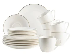 Kaffeeservice|Die moderne Hausfrau Kaffeeservice, Porzellan Felise Weiß / Gold