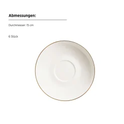 Die moderne Hausfrau Kaffeeservice, Porzellan Felise Weiß / Gold