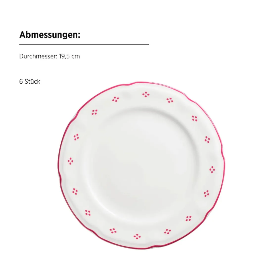 Kaffeeservice|Die moderne Hausfrau Kaffeeservice, Porzellan Lova Weiß / Rot