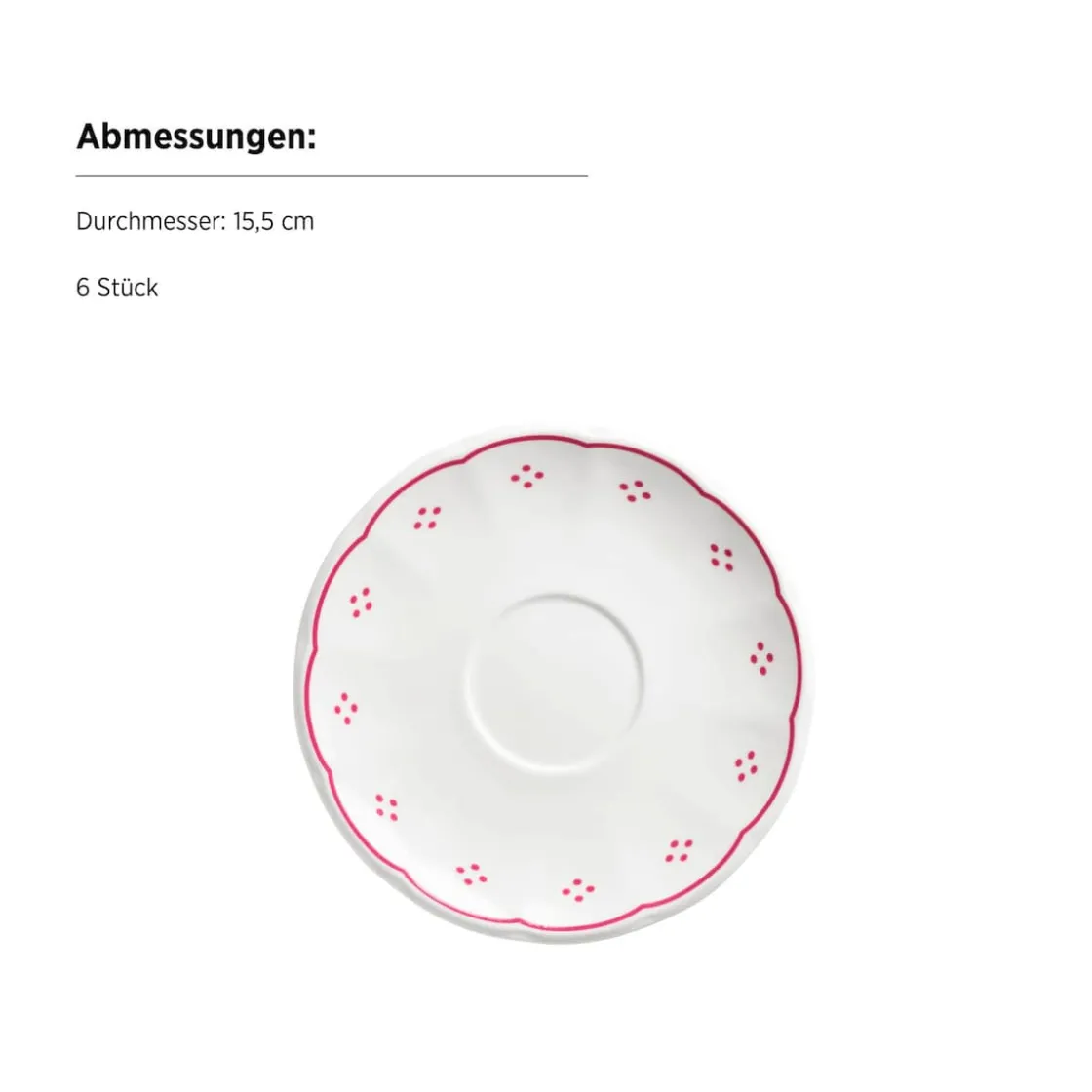 Kaffeeservice|Die moderne Hausfrau Kaffeeservice, Porzellan Lova Weiß / Rot