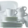 Kaffeeservice|Die moderne Hausfrau Kaffeeservice, Porzellan LA MUSICA 6 x Dessertteller, 6 x Kaffeetasse, 6 x Kaffeeuntertasse