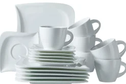 Kaffeeservice|Die moderne Hausfrau Kaffeeservice, Porzellan LA MUSICA 6 x Dessertteller, 6 x Kaffeetasse, 6 x Kaffeeuntertasse