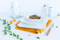 Kaffeeservice|Die moderne Hausfrau Kaffeeservice, Porzellan LA MUSICA 6 x Dessertteller, 6 x Kaffeetasse, 6 x Kaffeeuntertasse