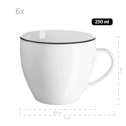 Kaffeeservice|Die moderne Hausfrau Kaffeeservice, Porzellan Nola