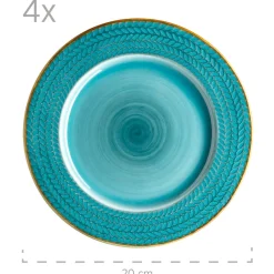 Die moderne Hausfrau Kaffeeservice, Porzellan Prospero Blau