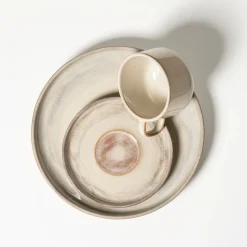 Kaffeeservice|Die moderne Hausfrau Kaffeeservice, Steinzeug Nebelwald