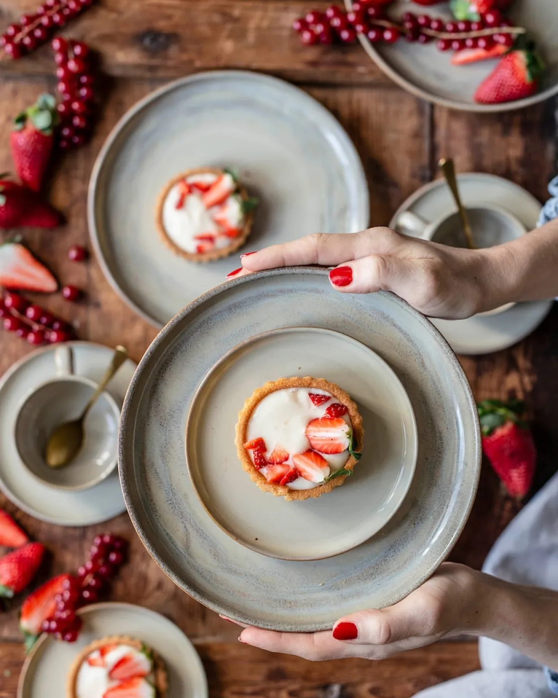 Kaffeeservice|Die moderne Hausfrau Kaffeeservice, Steinzeug Nebelwald