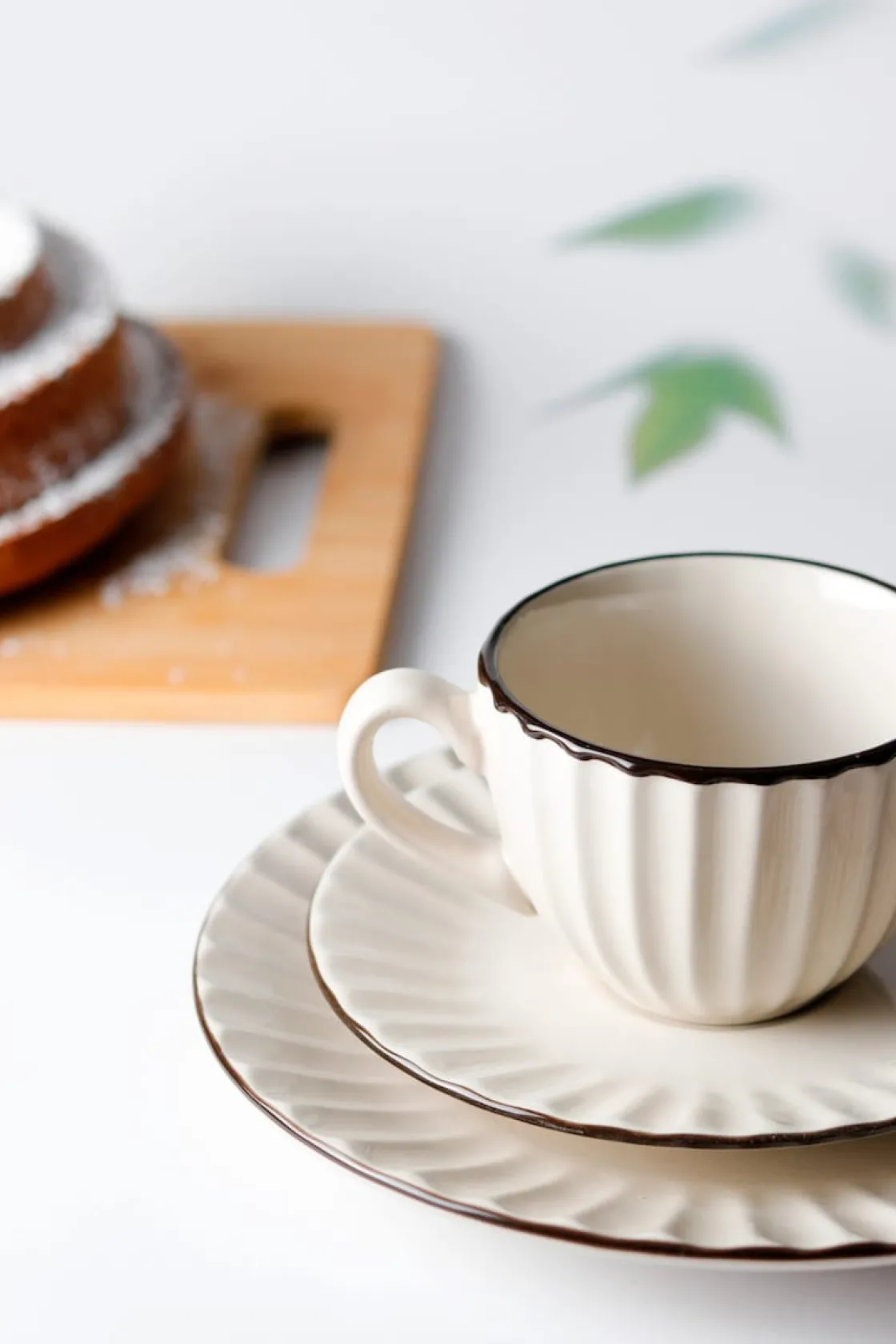 Geschirrsets|Die moderne Hausfrau Kaffeeservice, Steinzeug Osita 6 x Speisteller, 6 x Dessertteller, 6 x Müslischüssel