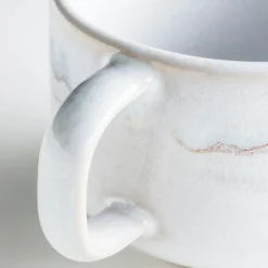 Kaffeeservice|Die moderne Hausfrau Kaffeeservice, Steinzeug TIEFER SEE Grau / Weiß