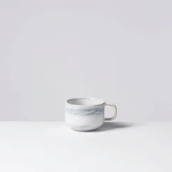 Kaffeeservice|Die moderne Hausfrau Kaffeeservice, Steinzeug TIEFER SEE Grau / Weiß