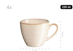 Tassen|Die moderne Hausfrau Kaffeetassenset, Keramik Nottingham Beige