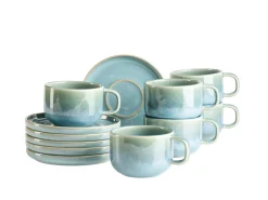 Tassen|Die moderne Hausfrau Kaffeetassen-Set, Steinzeug Cordelia Grün