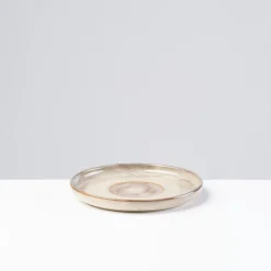 Die moderne Hausfrau Kaffeeuntertassen-Set, Steinzeug Nebelwald