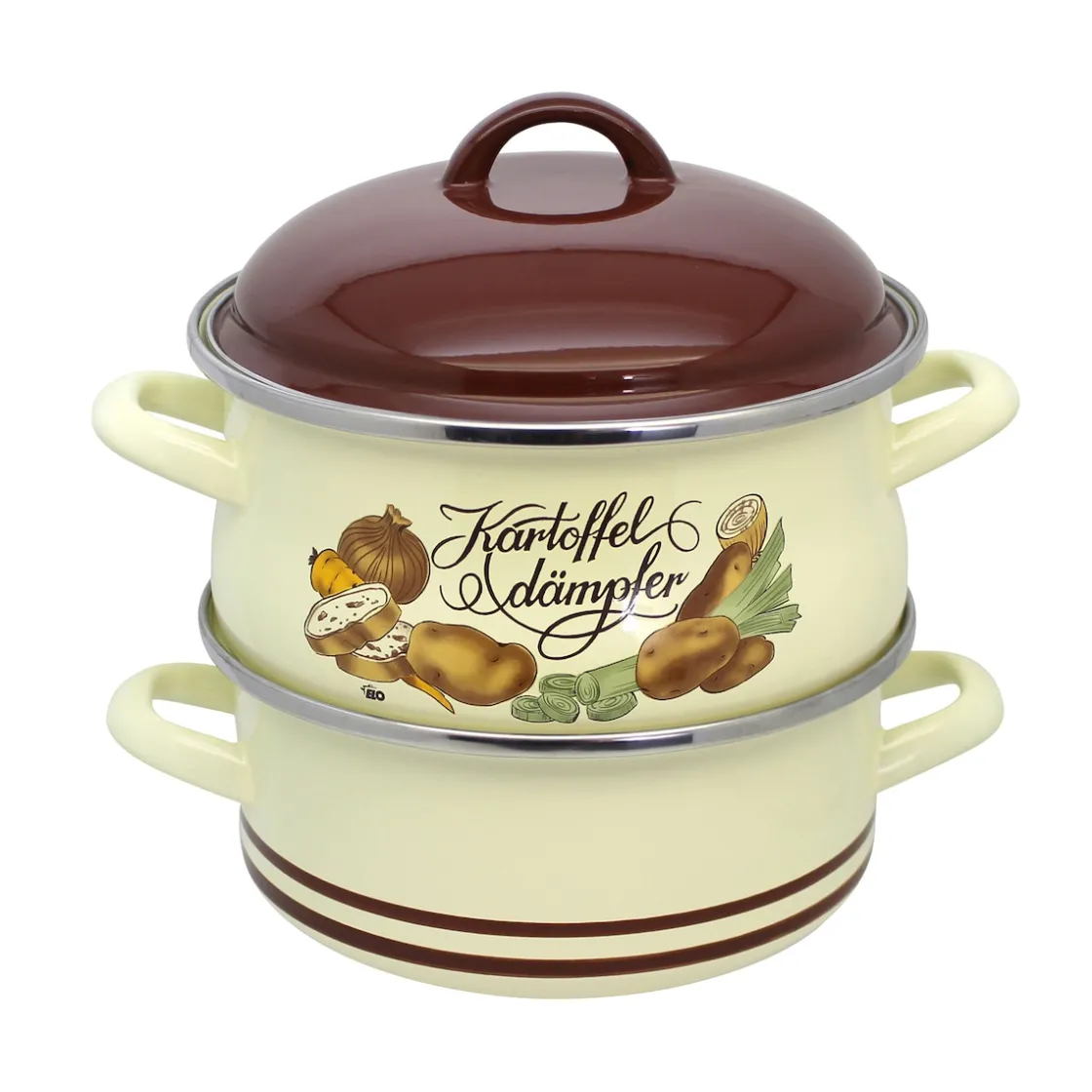 Töpfe|Die moderne Hausfrau Kartoffeldämpfer emailliert, 1,8 l