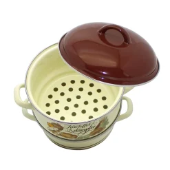 Töpfe|Die moderne Hausfrau Kartoffeldämpfer emailliert, 1,8 l