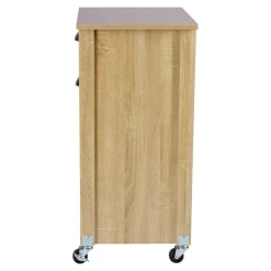 Küchen- & Servierwagen|Die moderne Hausfrau Küchenwagen mit Mülltrennsystem Eiche, weiß