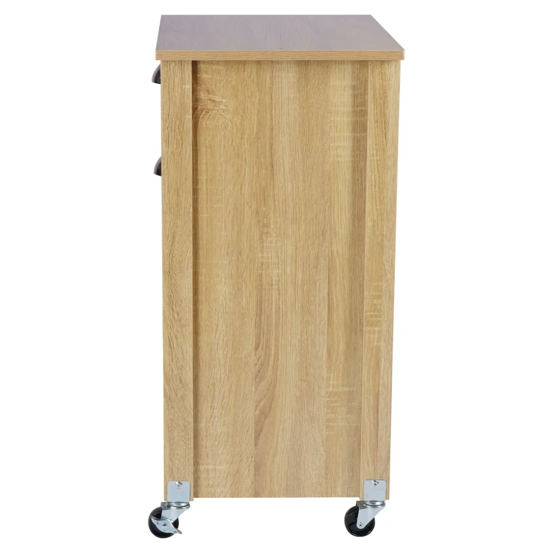 Küchen- & Servierwagen|Die moderne Hausfrau Küchenwagen mit Mülltrennsystem Eiche, weiß