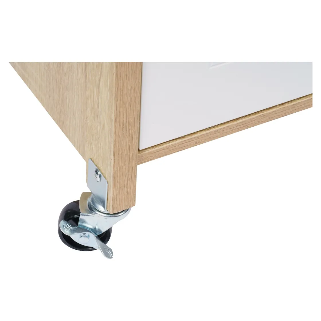 Küchen- & Servierwagen|Die moderne Hausfrau Küchenwagen mit Mülltrennsystem Eiche, weiß