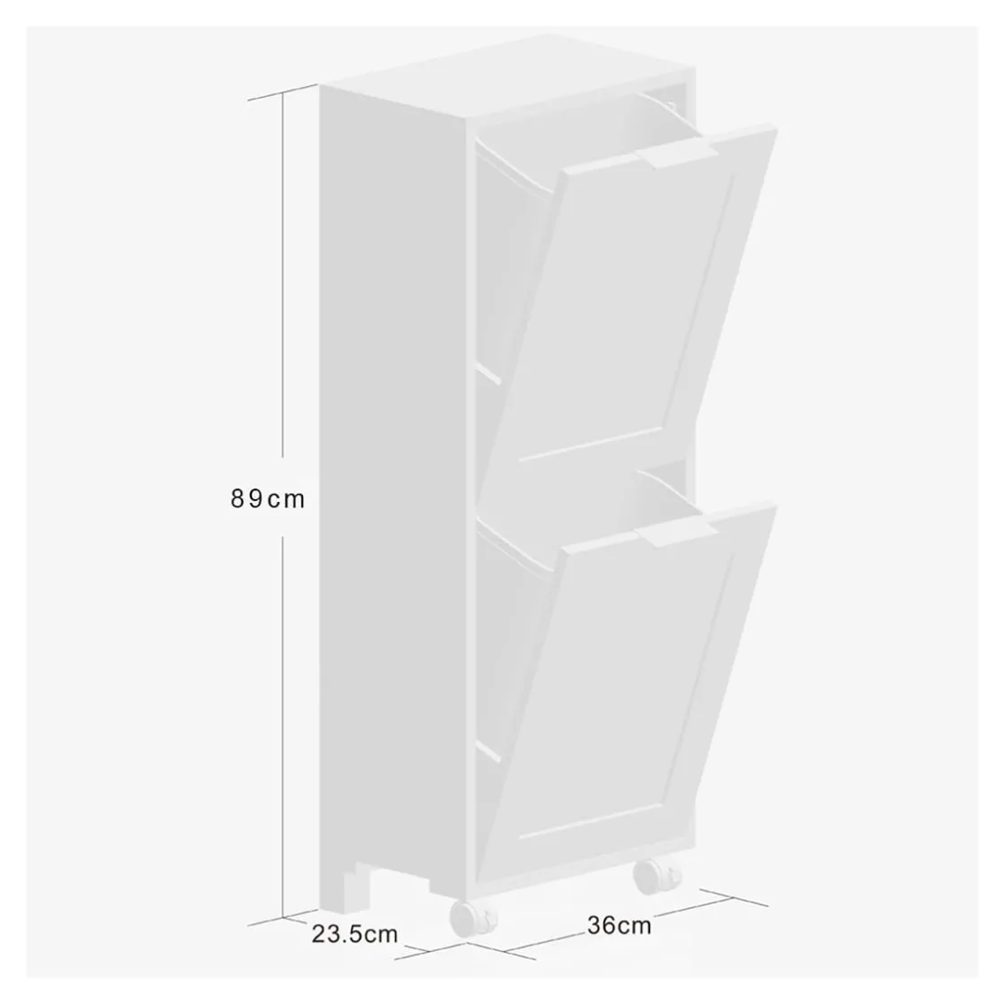 Küchen- & Servierwagen|Die moderne Hausfrau Küchenwagen mit Mülltrennsystem