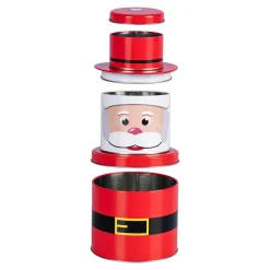 Lebensmittelbehälter|Backfreunde|Die moderne Hausfrau Keksdosen-Set, 3-teilig Santa