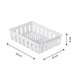 Kühlschrankorganizer|Kühlschrankzubehör|Die moderne Hausfrau Kühlschrank-Korbset, 3 Stück