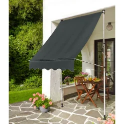 Sonnenschutz & Sonnenschirme|Die moderne Hausfrau Klemm-Markise grau