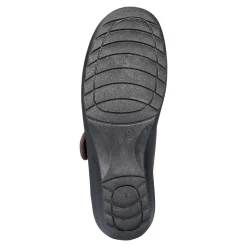 Hausschuhe|Die moderne Hausfrau Kletthausschuh „Elegant“ schoko