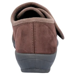 Hausschuhe|Die moderne Hausfrau Kletthausschuh „Elegant“ schoko