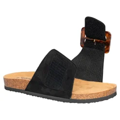 Pantoletten|Die moderne Hausfrau Klett-Pantolette „Miriam“ schwarz