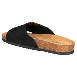 Pantoletten|Die moderne Hausfrau Klett-Pantolette „Miriam“ schwarz