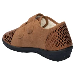 Pantoletten|Die moderne Hausfrau Klett-Pantolette "Petra" braun