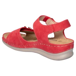Sandalen|Die moderne Hausfrau Klettsandalette „Carmen“ rot