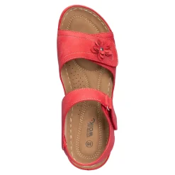 Sandalen|Die moderne Hausfrau Klettsandalette „Carmen“ rot