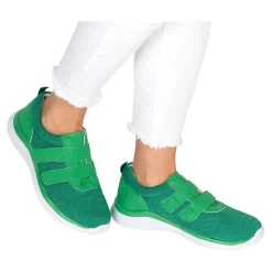 Sportschuhe|Die moderne Hausfrau Klettschuh „Federleicht“ grün