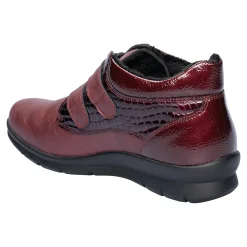 Stiefeletten|Die moderne Hausfrau Klett-Stiefelette „Helga“ bordeaux