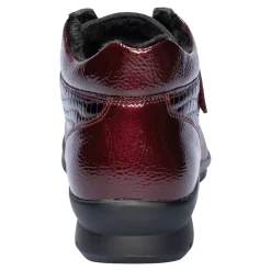 Stiefeletten|Die moderne Hausfrau Klett-Stiefelette „Helga“ bordeaux